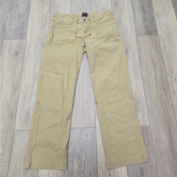 The North Face Nobel Stretch Pant khaki tan Womens Size 12 Roll Up - Picture 1 of 15